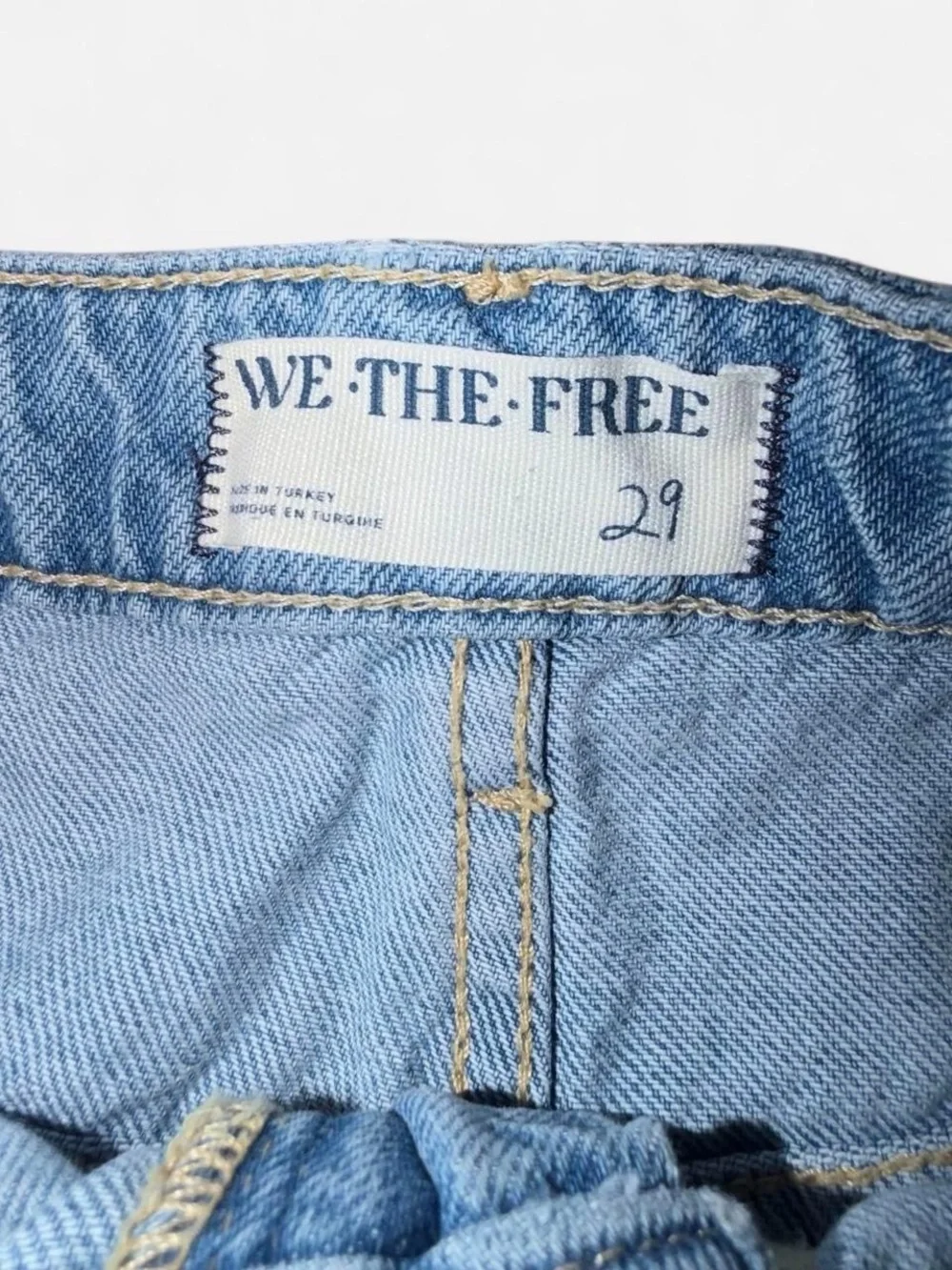 We The Free asymmetric denim